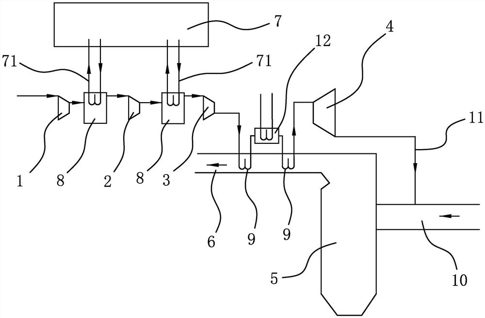 一种空气-蒸汽双介质耦合循环高效发电系统