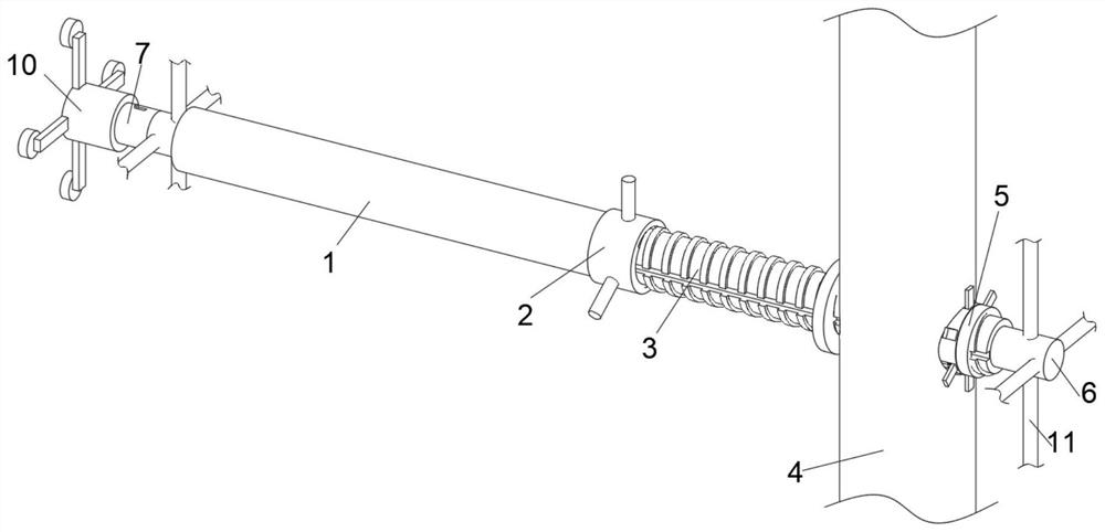 一种适用于索支撑预应力钢柱的装配式撑杆连接形式