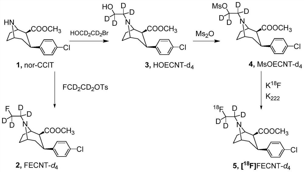 一种氘代托品烷衍生物及其应用