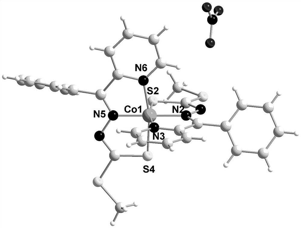 一种二硫代甲酯钴(III)配合物及其制备方法和应用