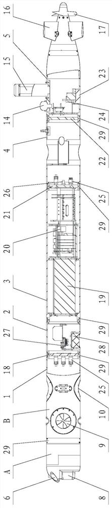 一种100米级ARV水下机器人结构