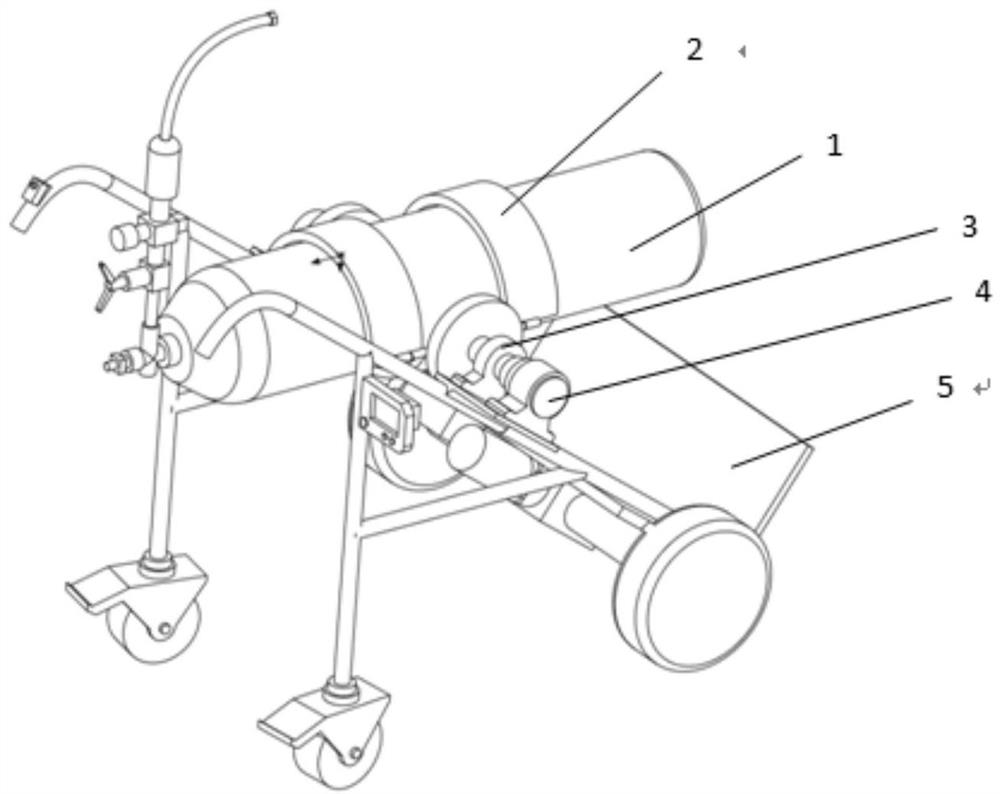 氧化亚氮液态气瓶翻转推车