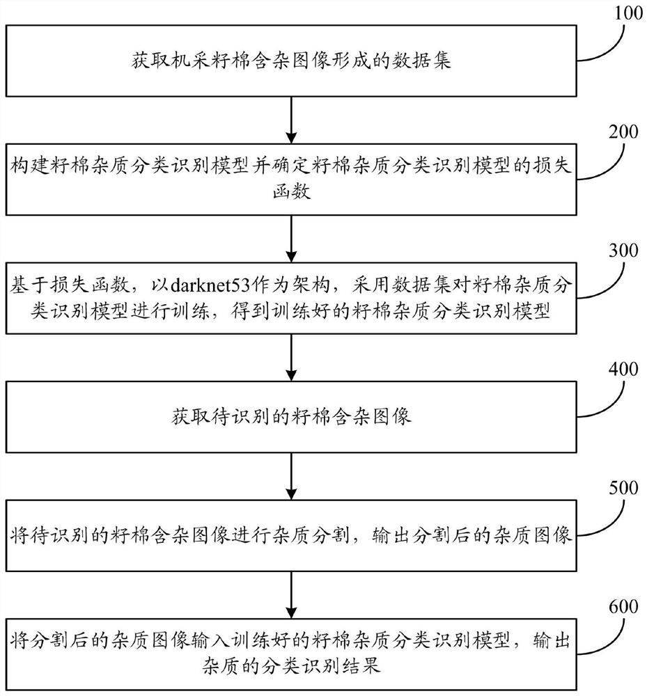 一种籽棉的杂质分类识别方法及系统