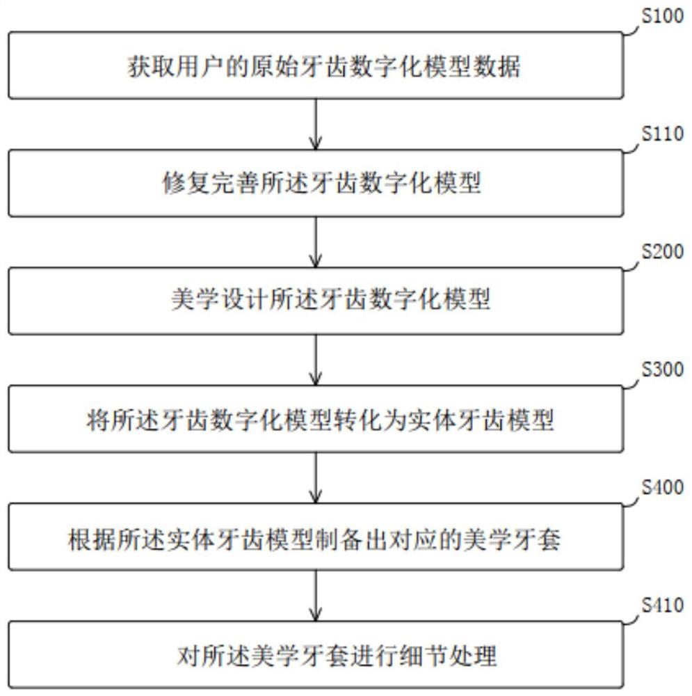 一种美学牙套及其制备方法和应用