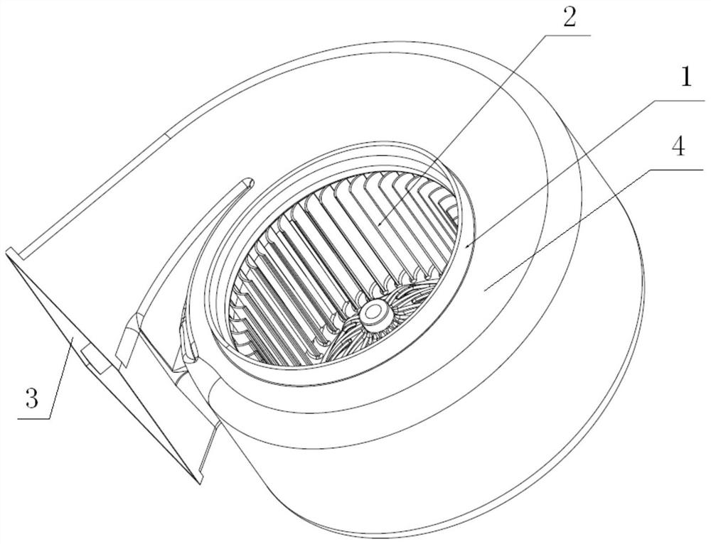 空调鼓风机蜗壳进风口消音结构
