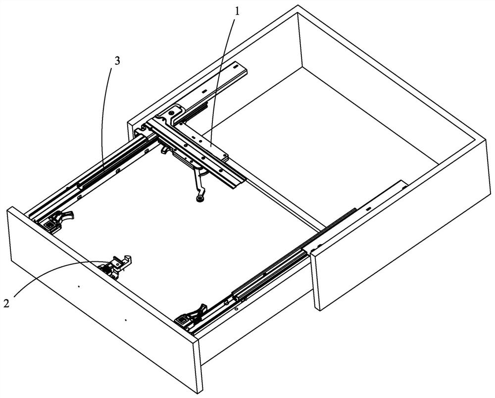 抽屉滑轨自吸装置