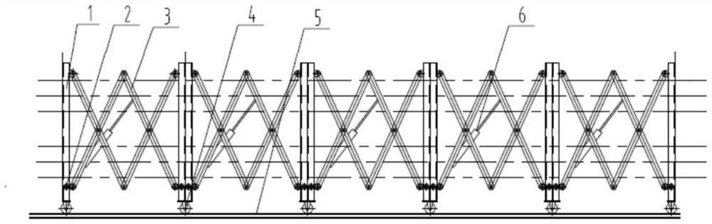 一种管带机用伸缩式桁架