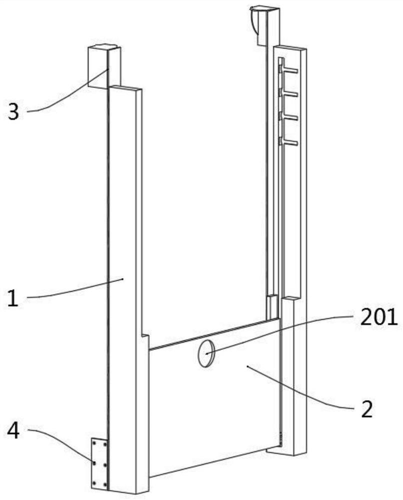 基于民航飞机客舱上使用的悬挂可调节式置物板结构
