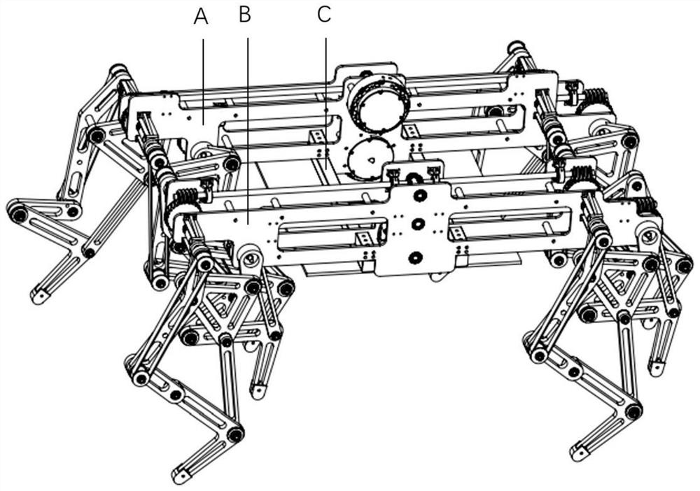 一种变拓扑双环路闭链腿机构多足平台