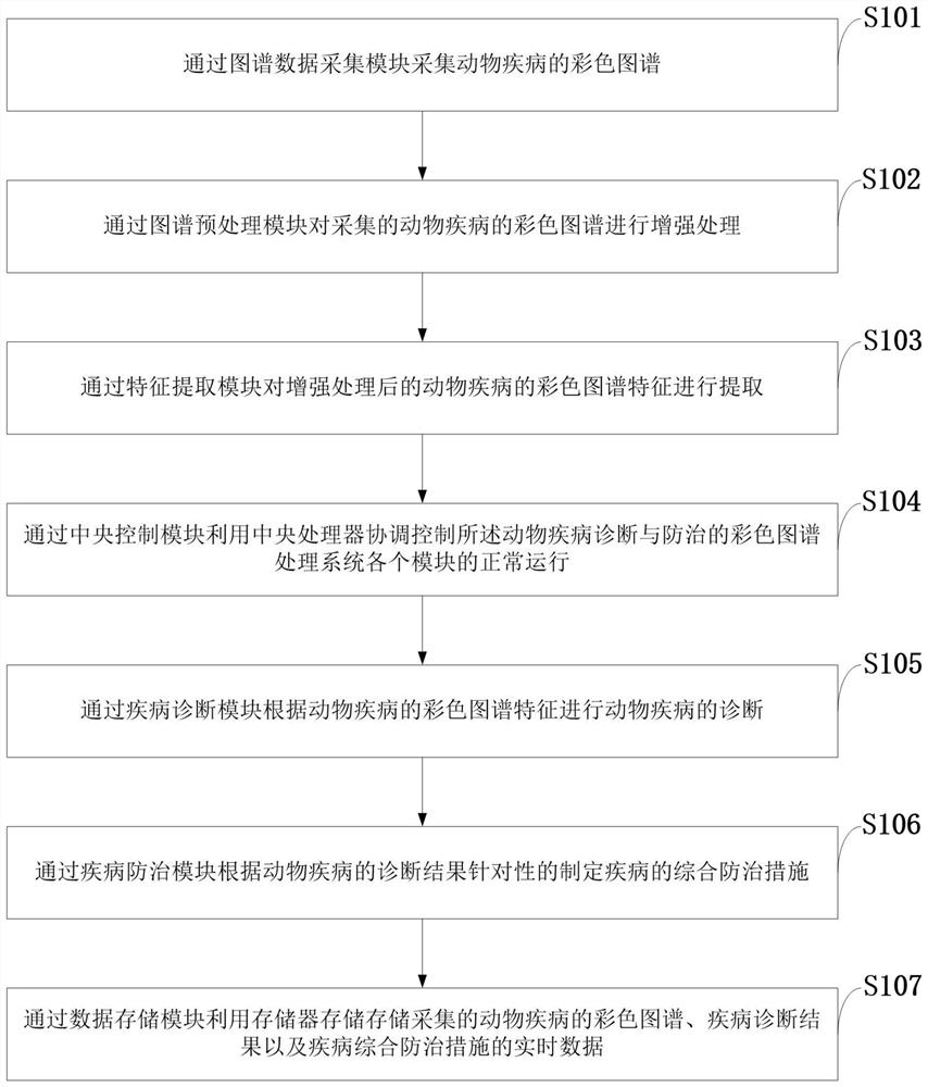 一种动物疾病诊断与防治的彩色图谱处理系统及方法