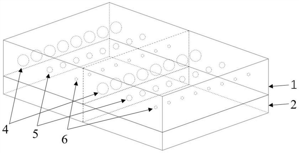 一种内嵌半径梯度变化的球形空腔阵列多频带声学覆盖层