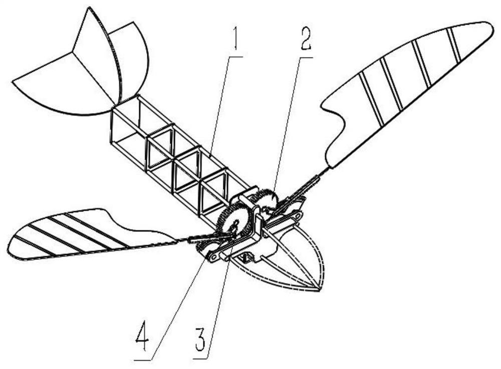 一种翅翼挥拍角可调节的微型扑翼飞行器