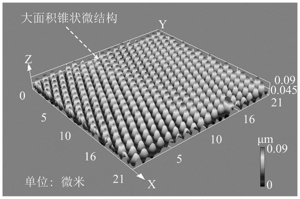 纳秒激光辐照制备非晶合金表面大面积锥状微结构的方法