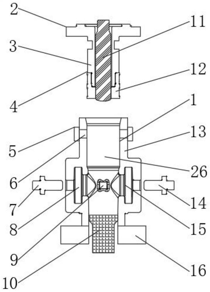 一种大型阀体成型模具及其立式四向成型工艺