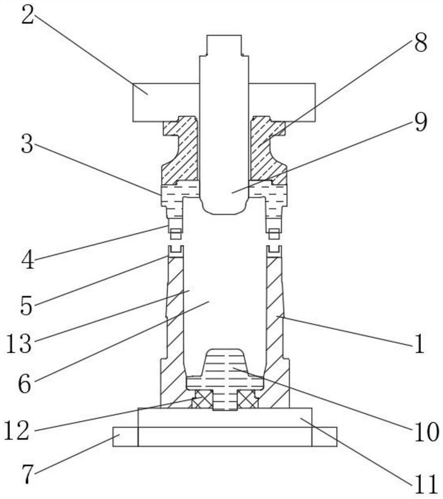 一种大型套筒成型模具及其复合挤压成型工艺