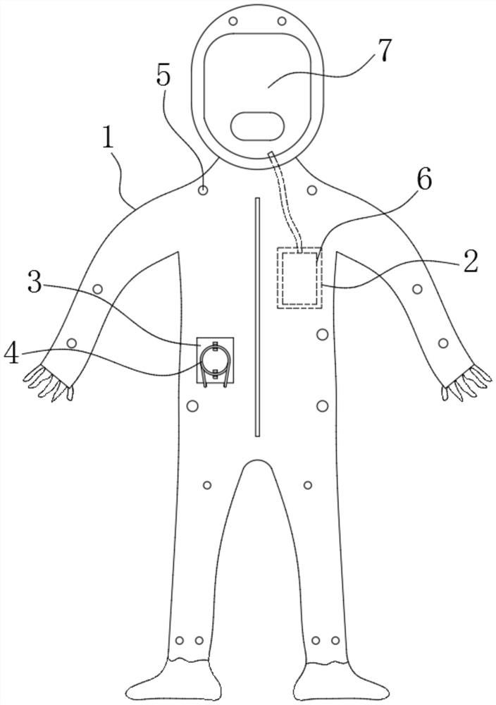 一种抗疫空调服及其保障系统