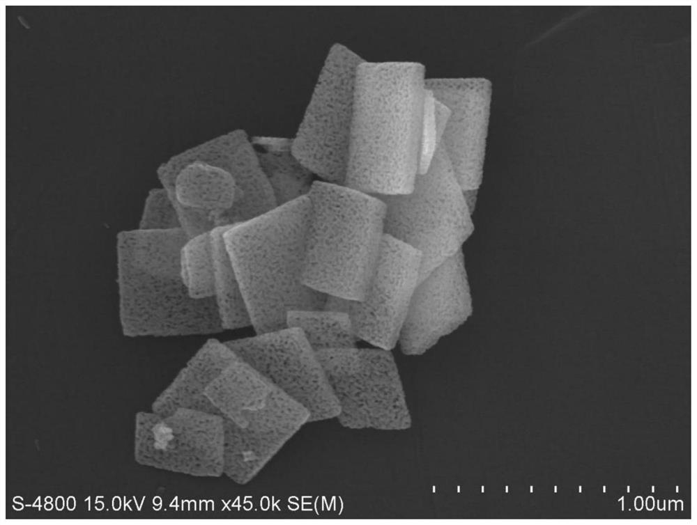 一种单晶多孔方形片状氮化钨纳米粒子的合成方法及应用