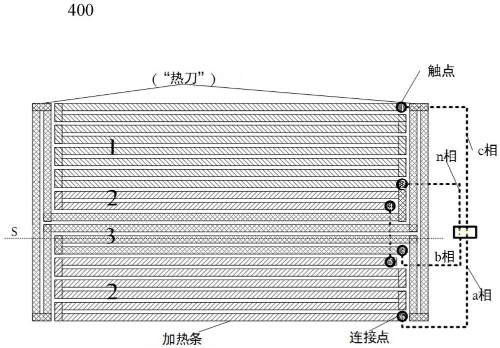 一种多分区的三相电加热单元