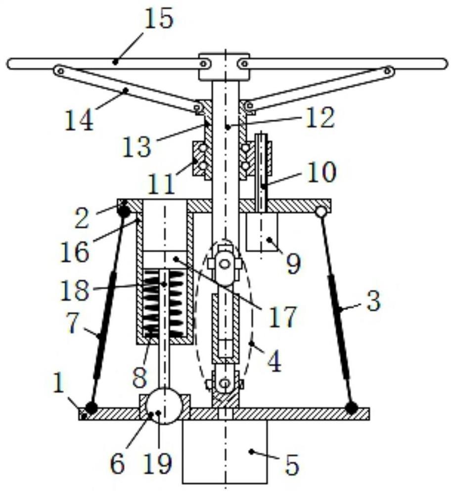 直升机伞架旋翼一转三移并联驱动装置