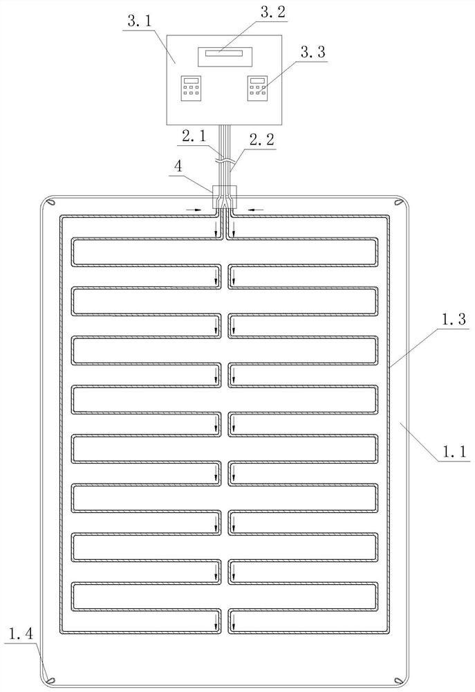一种分区控制水暖床垫及其控制系统