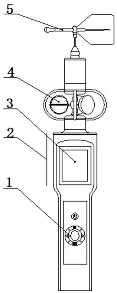 一种新型分体手持式风向风速仪