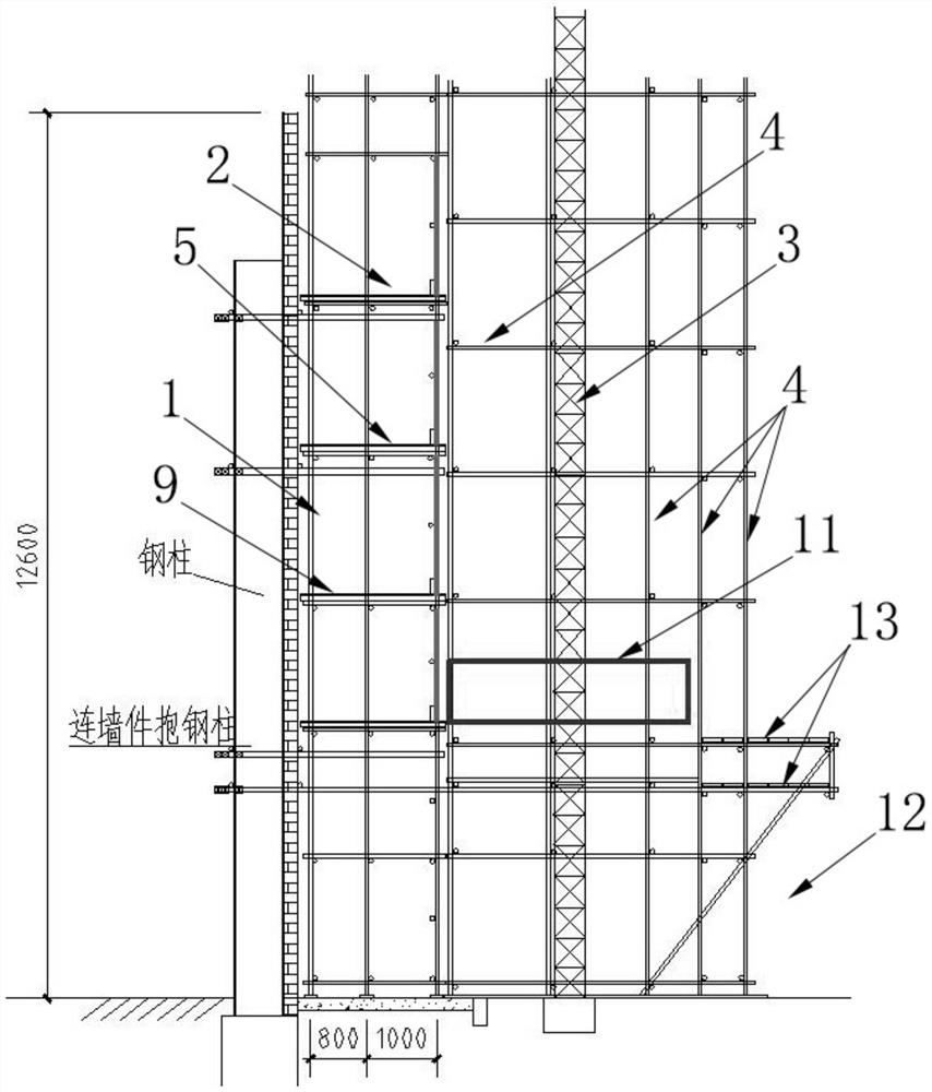 工业厂房外墙围护墙施工用外架