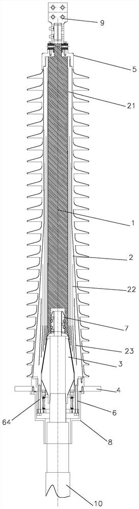 防爆的插拔式电容型电缆户外终端及制备方法