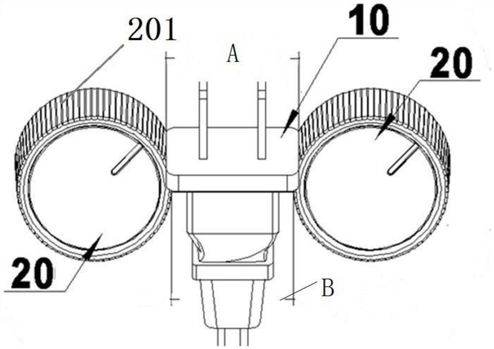 电源线插头收纳结构、电风扇壳体及电风扇