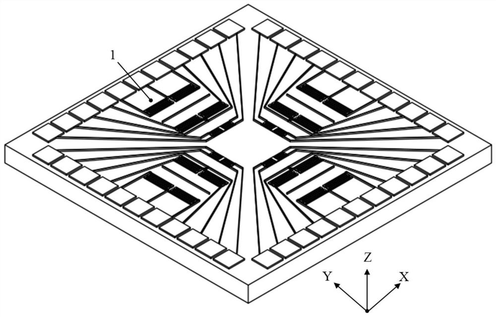 四电桥十字流式微机械z轴薄膜陀螺及其加工方法