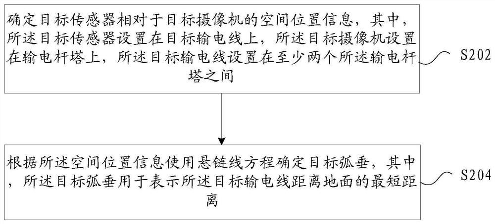 弧垂的确定方法、装置、存储介质及电子装置