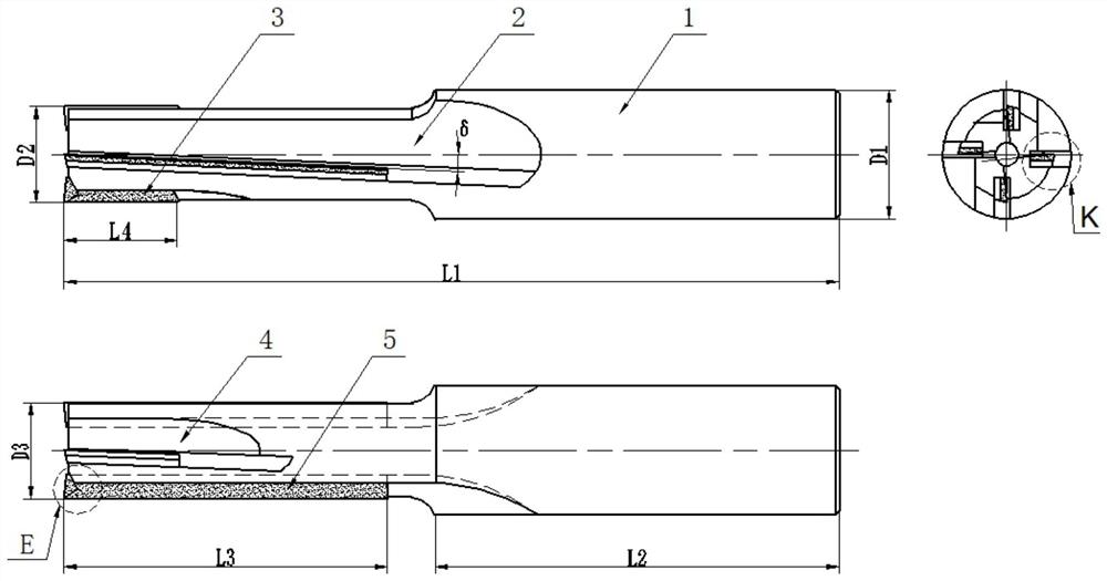 加工薄壁件的精密长短刃PCBN小螺旋角立铣刀及加工方法