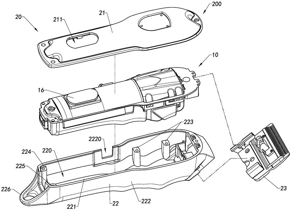 毛发修剪器、毛发修剪器的主机及其组装方法