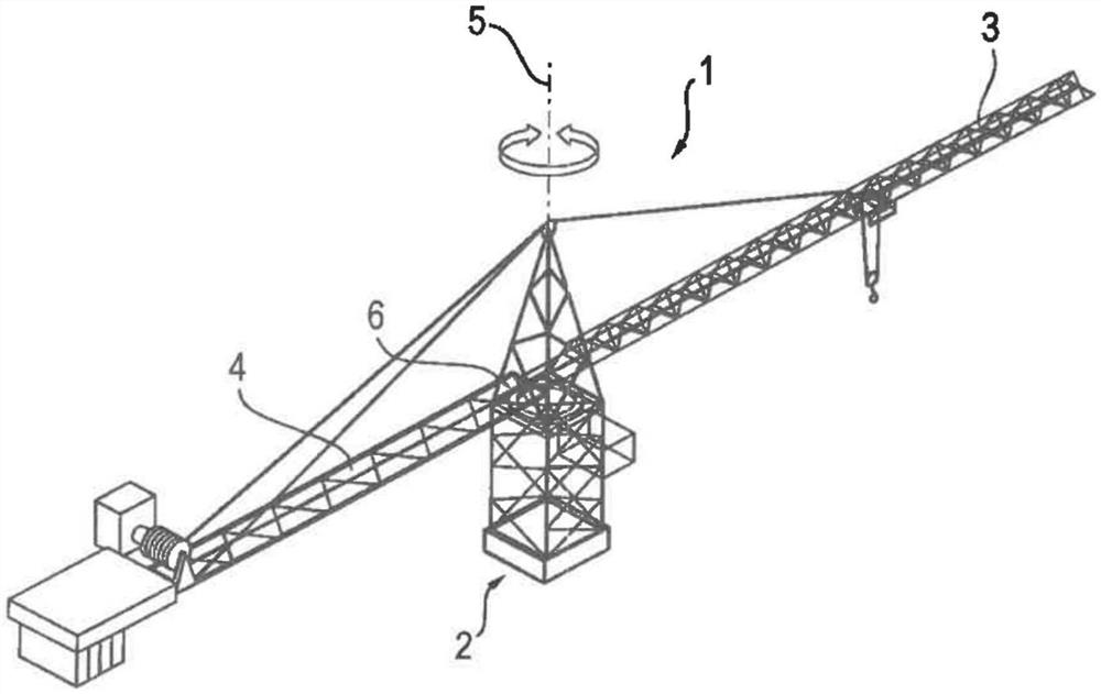 起重机以及用于使这种起重机随风向改变方位的方法