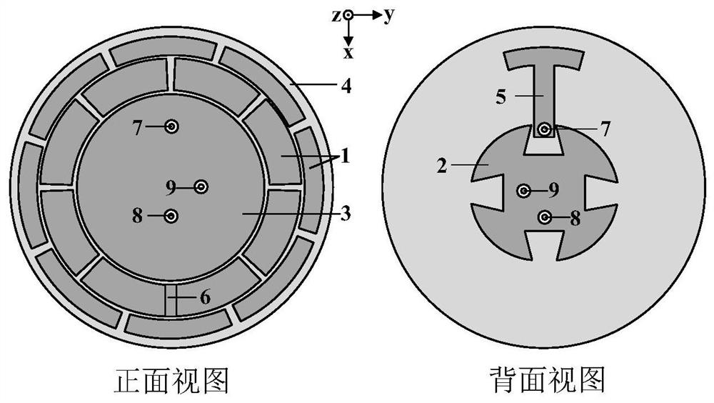 基于正交模式的平面紧凑型低耦合四极化MIMO天线