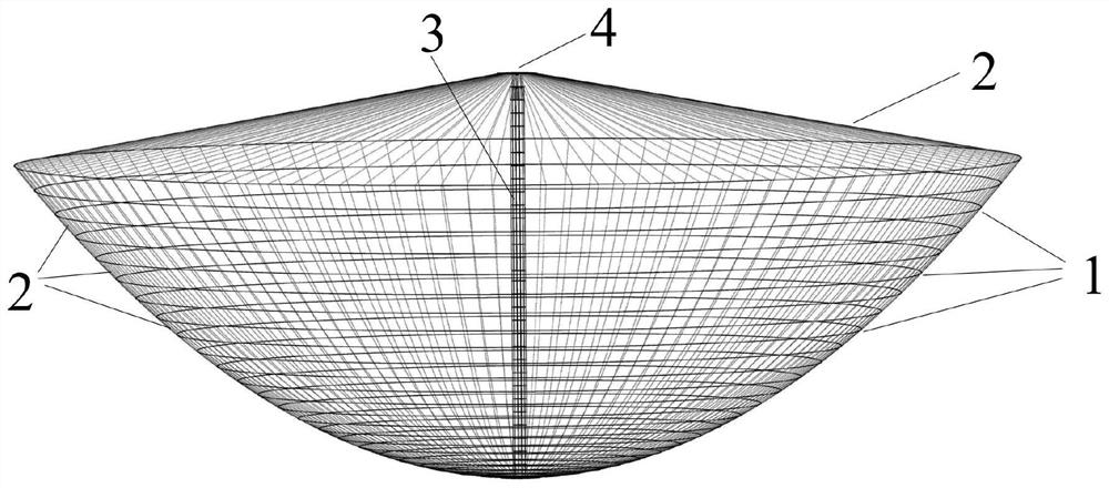 一种形面精度可在轨调节的空间可展开网状天线