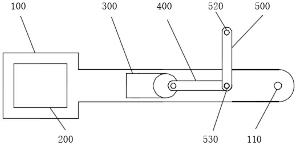 一种RFID读写器天线连杆式摆动结构