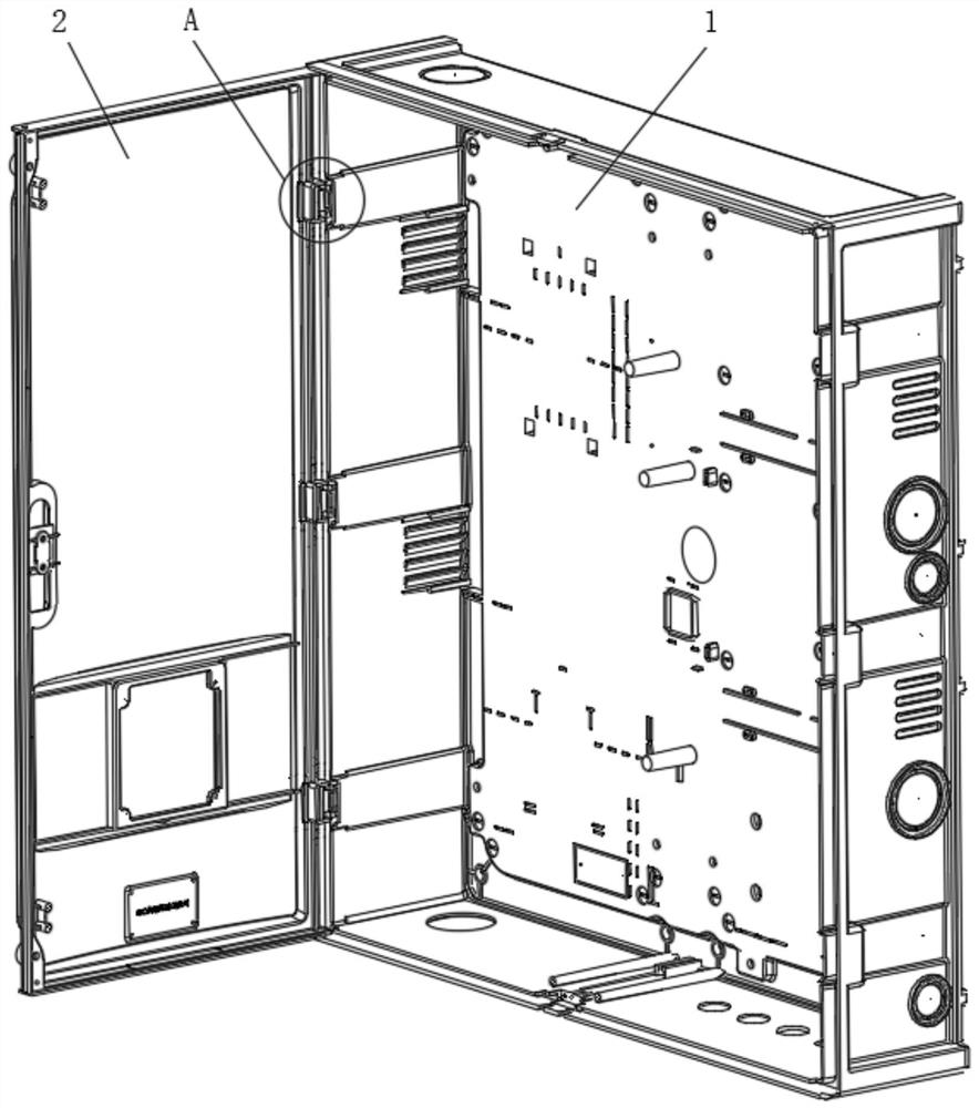 一种快拆箱盖的电表箱