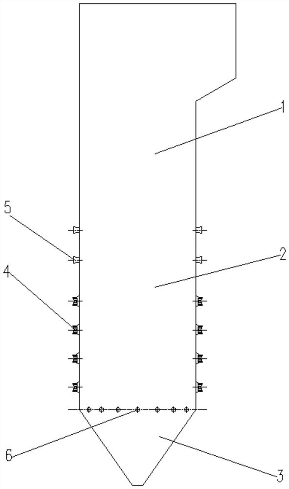 一种炉底补风式对冲燃烧煤粉炉