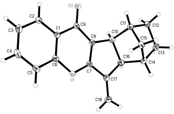 3-亚甲基环戊烷并b色酮类化合物制备方法及其应用