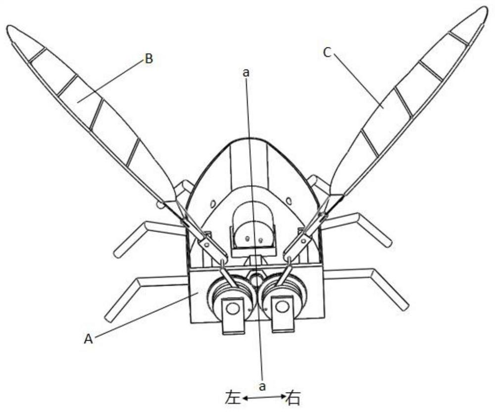 一种气动式折叠仿生扑翼微飞行器