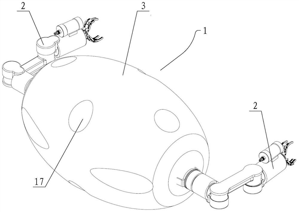 一种水下作业自主航行机械臂