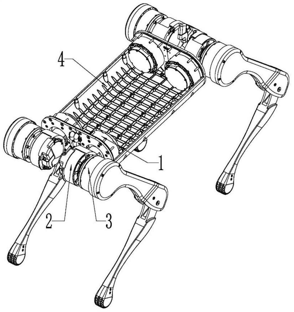 一种腿足式机器人的腿部动力系统机构及腿足式机器人