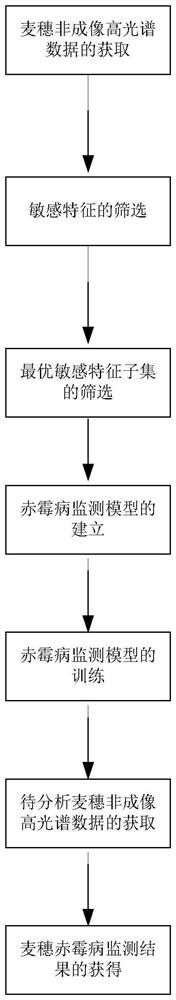 一种非成像光谱应用连续小波分析的麦穗赤霉病监测方法