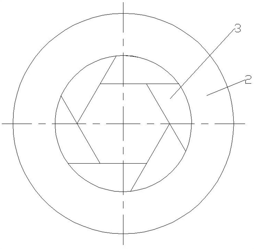 一种六瓣组合式六角凹模