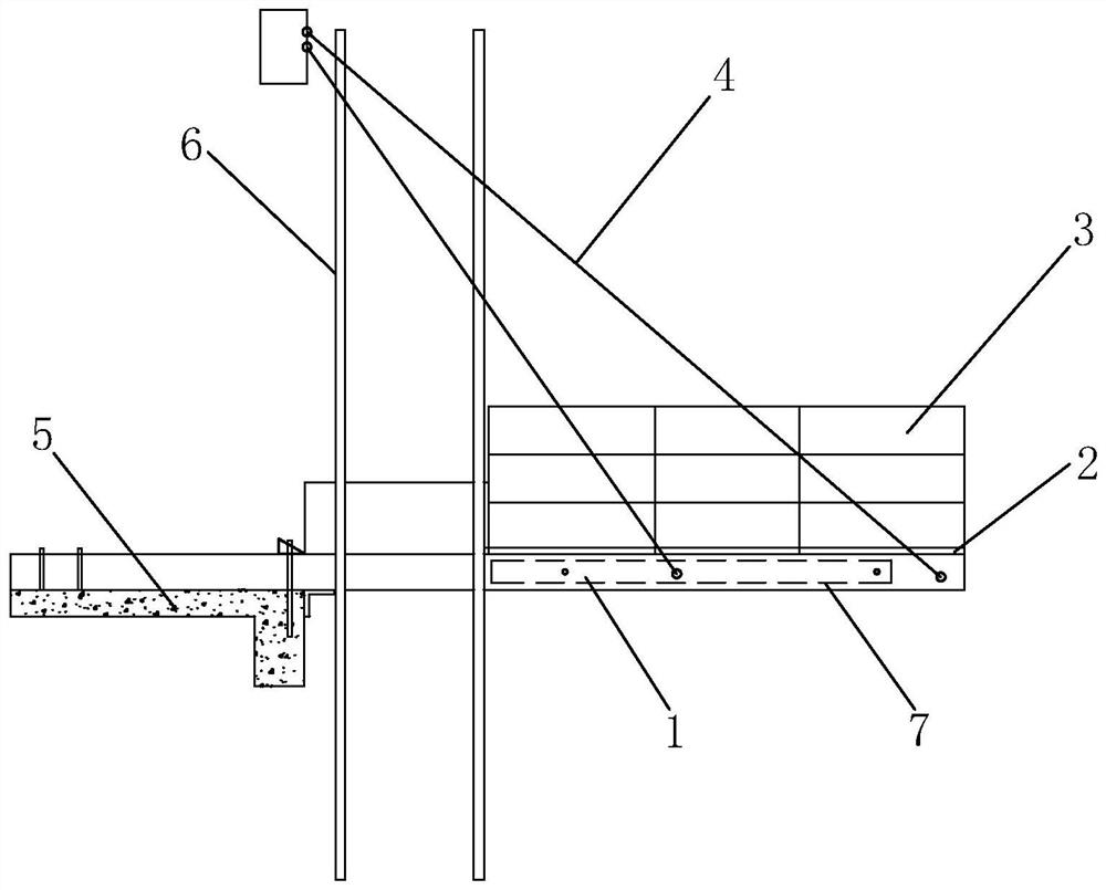 悬吊卸料平台抽拉式通道结构
