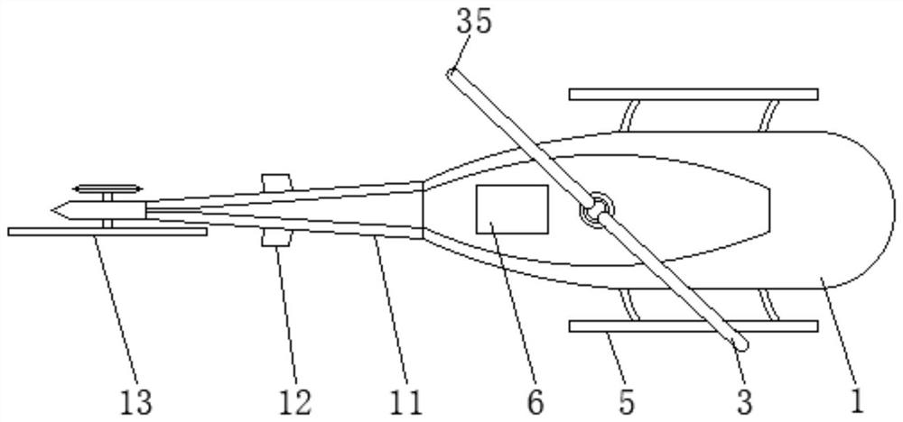 一种具有螺旋桨、机身自分离功能的防摔型遥控直升机