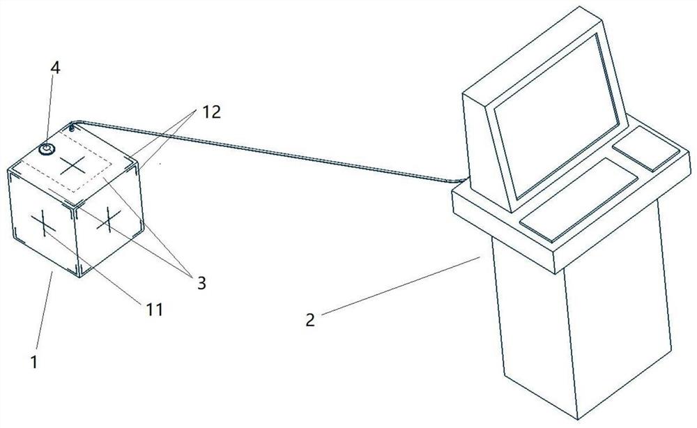 一种用于加速器激光灯、OBI精度检测的质控模体