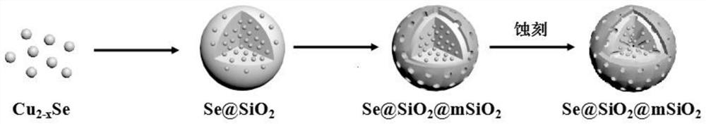 一种制备硒/双层二氧化硅球壳纳米粒子的方法