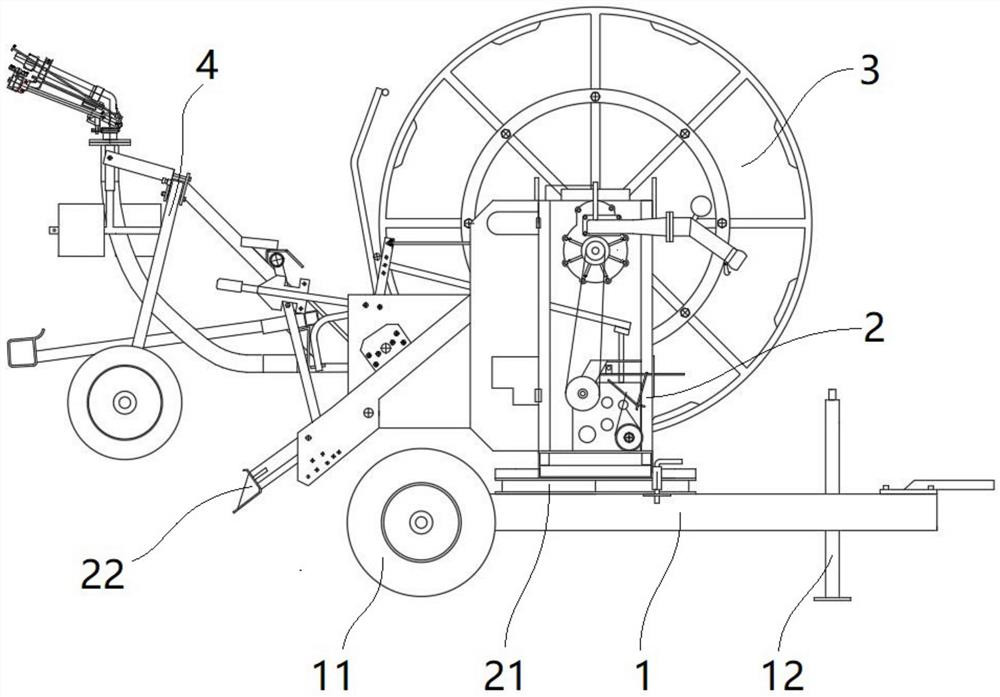 一种全水涡轮驱动卷盘喷灌机