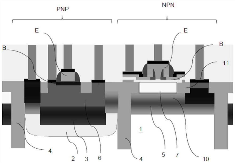 制造包括PNP双极晶体管和NPN双极晶体管的器件的方法
